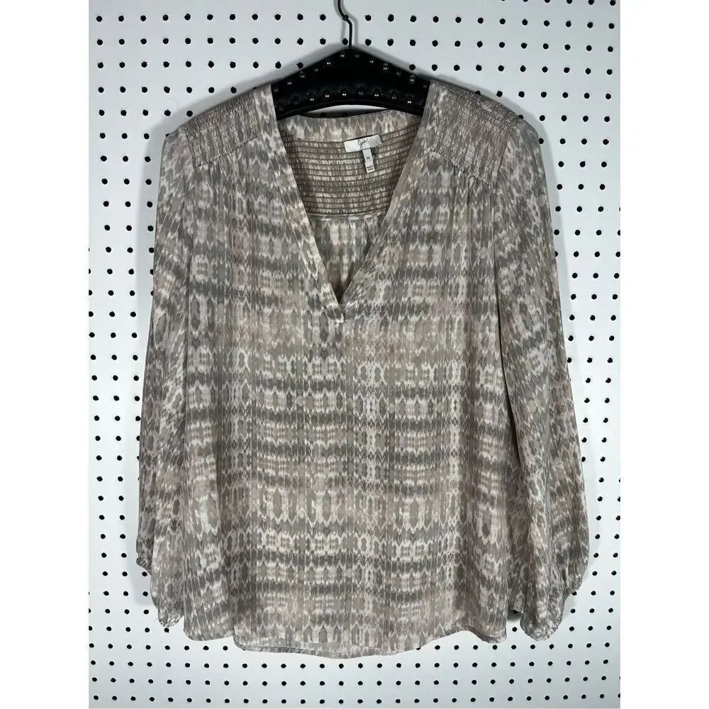 Joie printed silk blouse size M